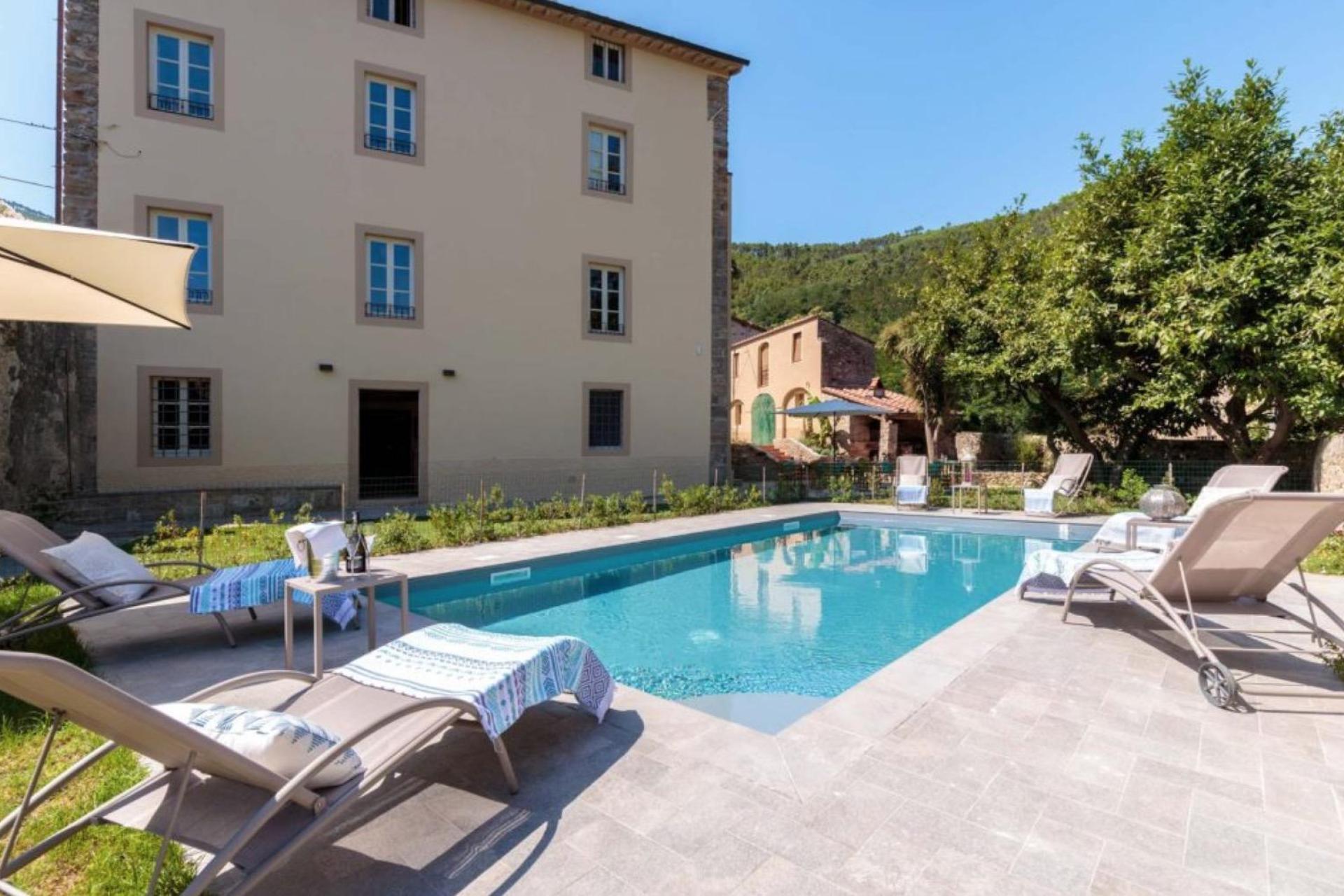 Spring among the olive trees and hills near Lucca