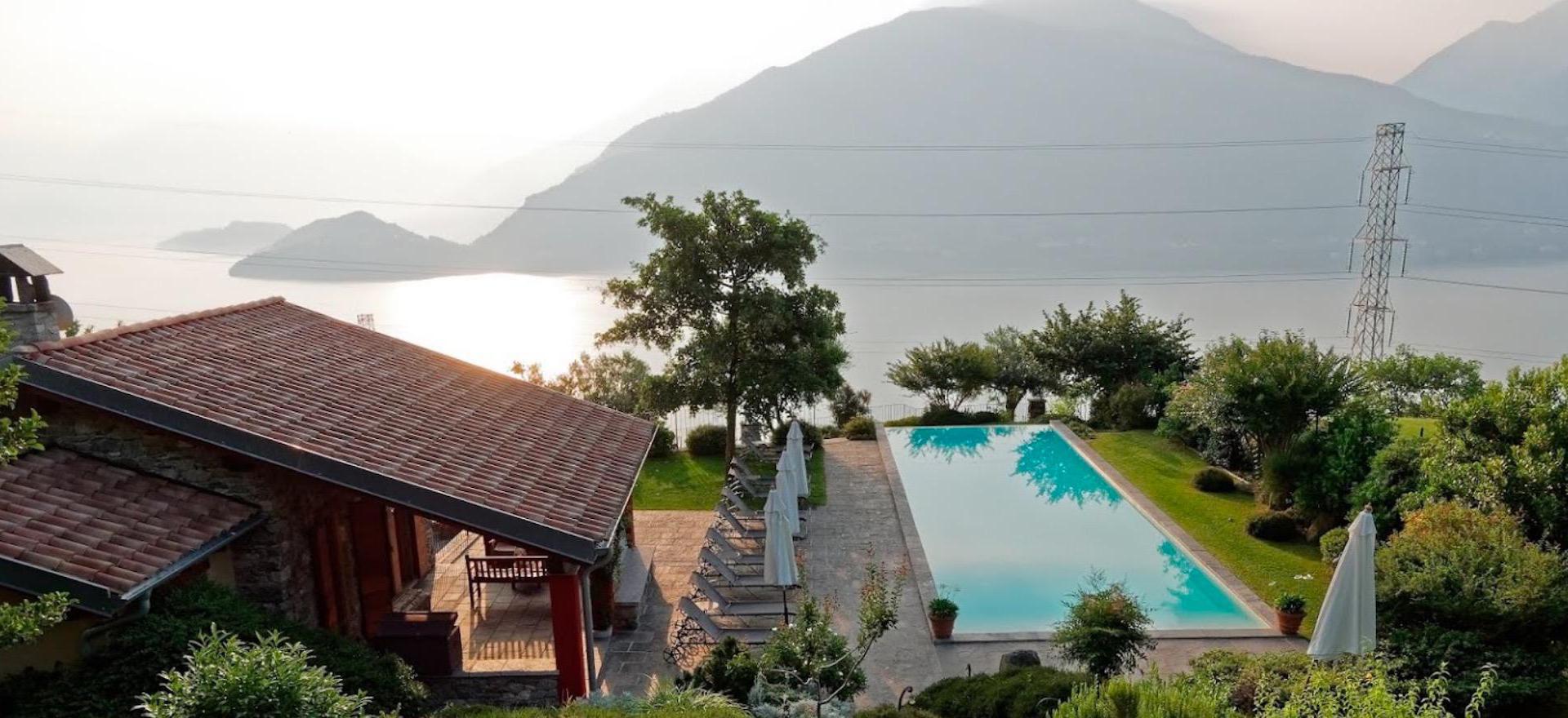 Agriturismo Lake Como and Lake Garda Luxury agriturismo with pool overlooking Lake Como